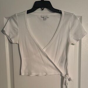 White Wrap Top